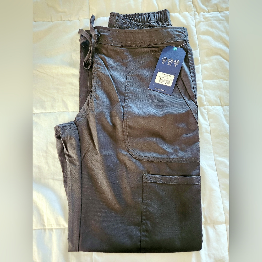 Cherokee Scrub Pants Modern Classic Petite XS WW120P Pewter